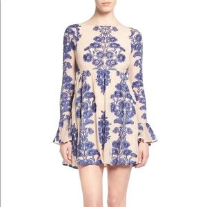 For love and lemons Temecula mini dress blue